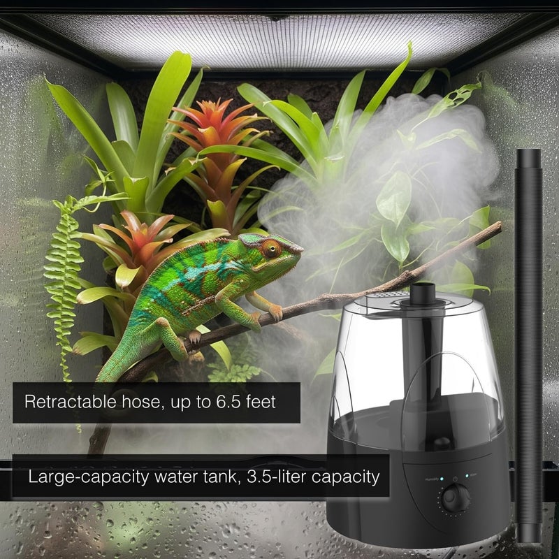 MRREPTILE Reptile Fogger Humidifiers, Grow Tent Humidifier, Misting System for Reptiles, Terrarium Fogger Humidifier, 3.5L Large Capacity Reptifogger for Reptiles and Plant - Image 2